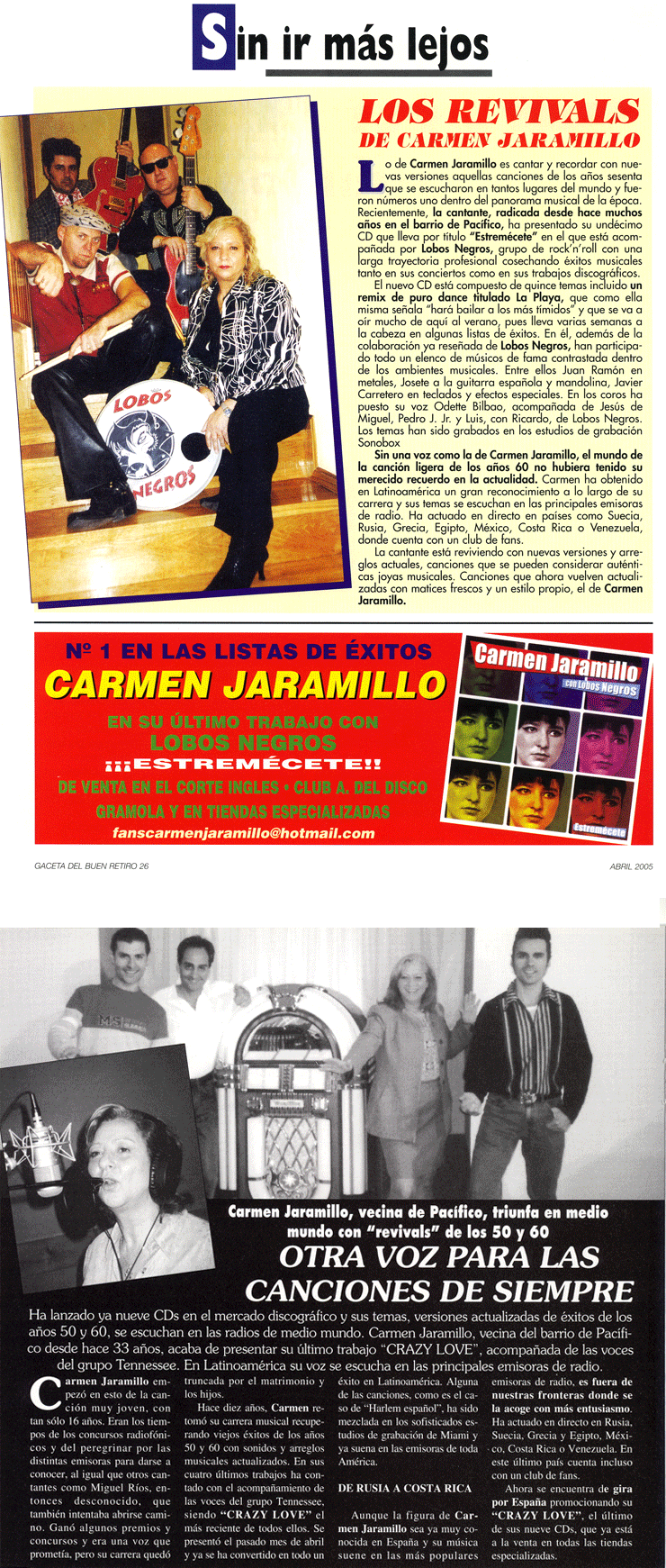 Publicidad Carmen Jaramillo Carmen Jaramillo publicidad en Gaceta del Buen Retiro